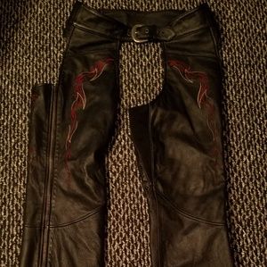 Leather chaps - motorcycle